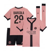 Maglia Calcio Paris Saint-Germain Bradley Barcola #29 Terza Divisa Bambino 2024-25 Manica Corta (+ pantaloncini)